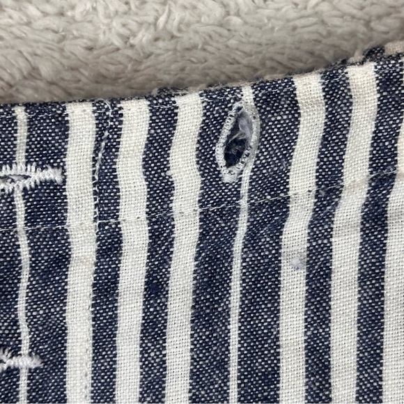 Beachy Linen Wide Leg Pinstripes Pants Size 16 Button Fly by Chadwicks - Picture 6 of 16